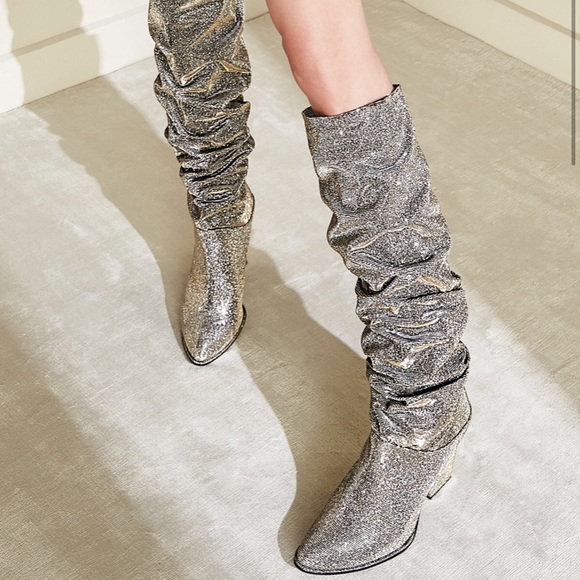 stuart weitzman glitter boots